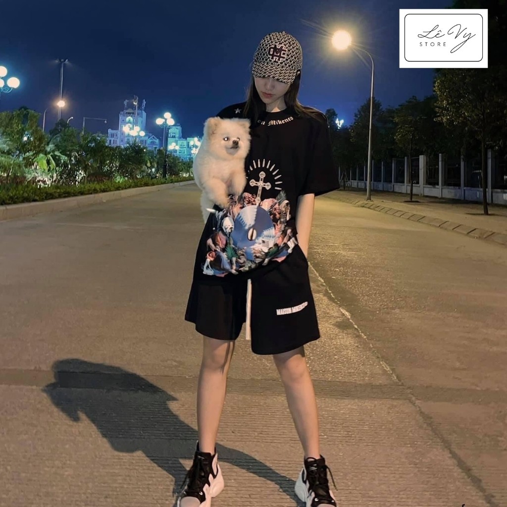 Áo Phông Unisex MIKENCO Chữ Thập Màu, Áo Ngắn Tay Cổ Tròn Chất 100% Cotton Dáng Unisex phù hợp cả Nam và Nữ | BigBuy360 - bigbuy360.vn