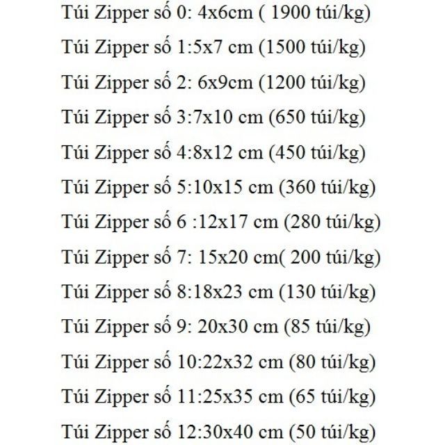 50G, 100G Túi Zip, Túi Zipper Đủ Size Chiết Nguyên Liệu Slime, Đựng Đồ
