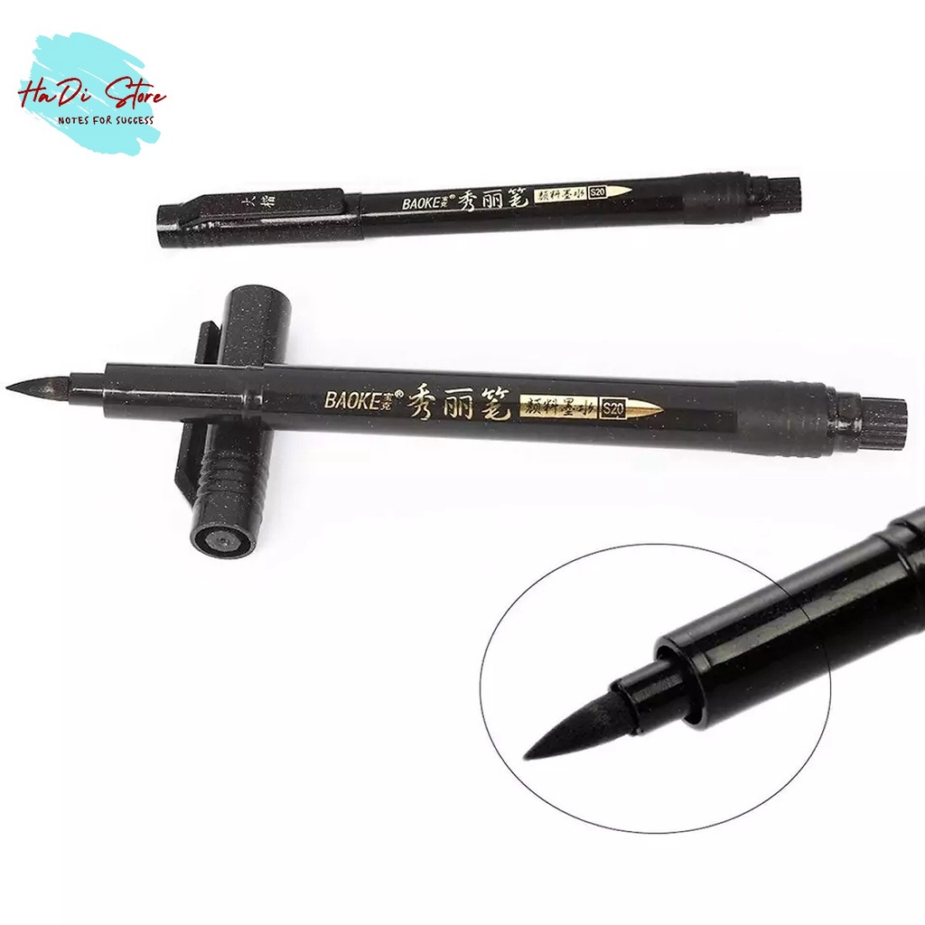 Bút BAOKE chuyên viết hán tự, calligraphy nhiều cỡ ngòi có bán ống mực refill