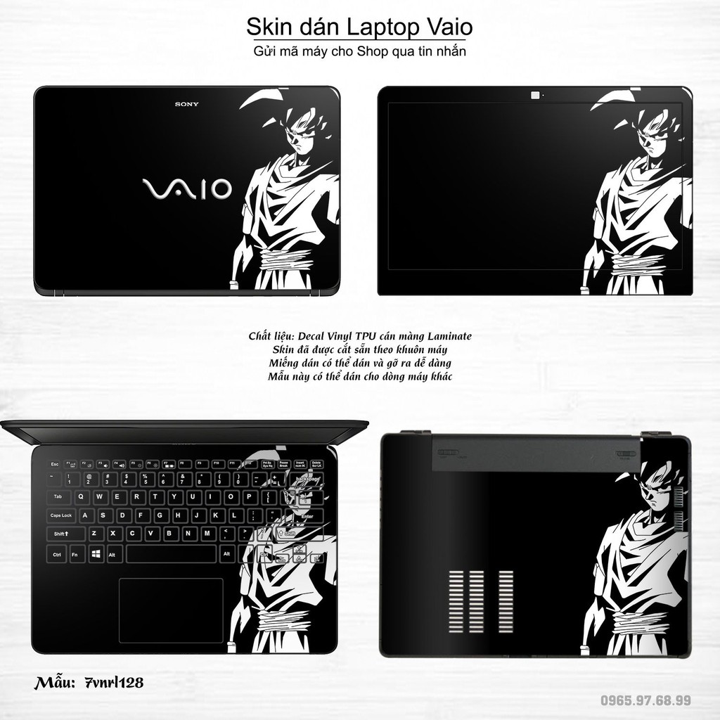 Skin dán Laptop Sony Vaio in hình Dragon Ball _nhiều mẫu 2 (inbox mã máy cho Shop)