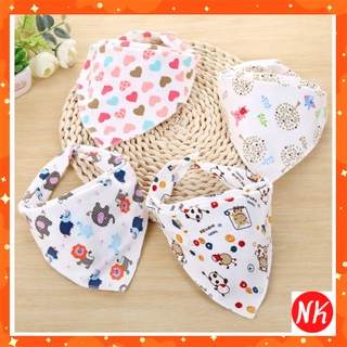 Combo 2 Khăn yếm tam giác COTTON 2 lớp có cúc bấm mềm mịn cho bé đến 4 tuổi