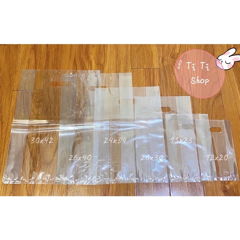 500G Túi Nilong Hột Xoài Trong Suốt PE Bóng Dẻo