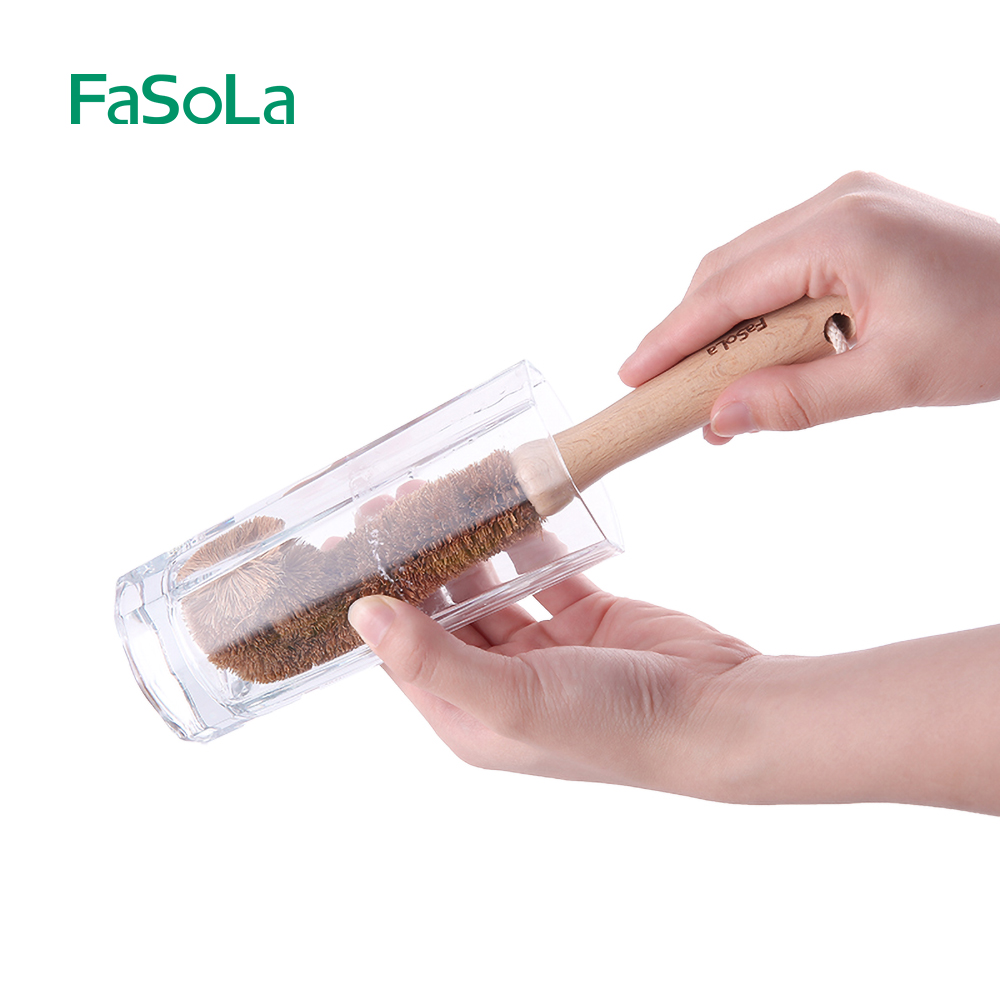 [FREESHIP] Chổi cọ rửa đa năng FASOLA - Chổi cọ dừa tự nhiên FSLQJ-0100