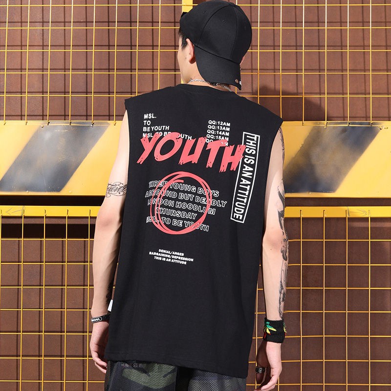 Áo Thun Nam tập Gym Áo Ba lỗ Áo Tanktop YOUNG màu đen M,L,XL The Ngầu Style PhillipStore