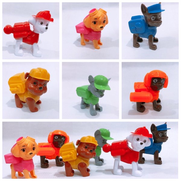 [HOT][ Nhựa tốt - Đẹp] Túi đồ chơi mô hình 6 chó cứu hộ Paw patrol dễ thương CCH300