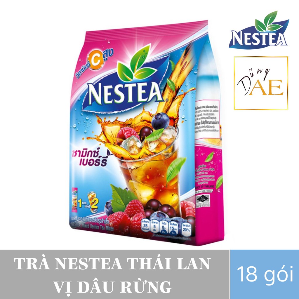 Trà Nestea Thái Lan vị dâu rừng - Bịch 18 gói