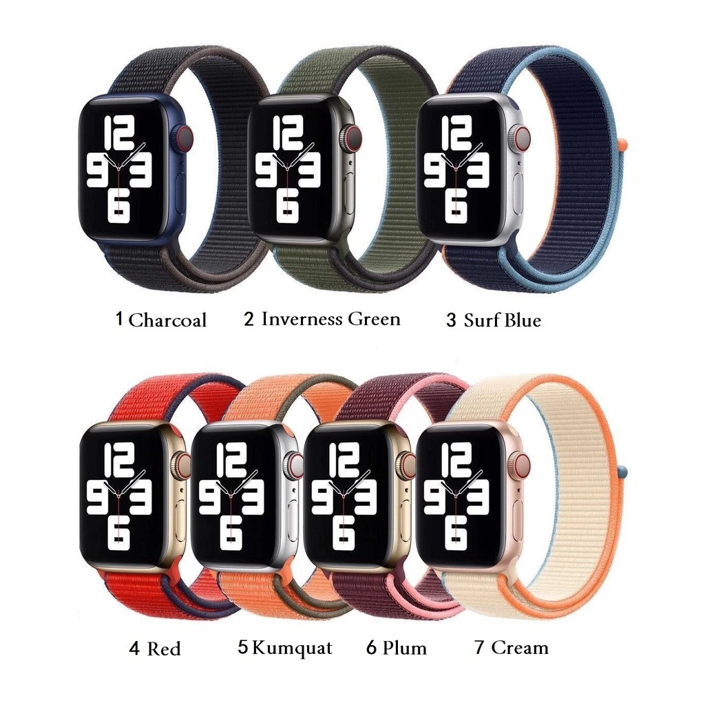 Dây đeo dệt nylon mềm thoáng khí cho Apple watch 38/40mm 42/44mm iWatch dòng SE 6/5/4/3/2/1