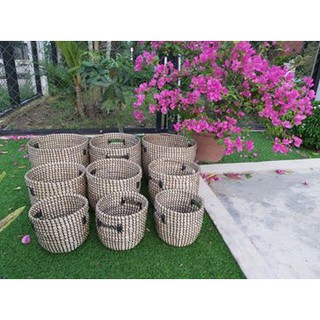 [MÂY TRE CÓI BIBO] Sọt cối xiên bộ 3 cái dùng để đựng đồ chậu cây trang trí
