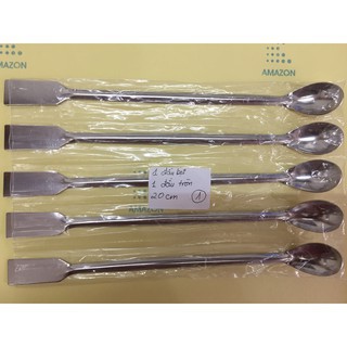 thì xúc hóa chất 1 đầu dẹt 1 đầu muỗng