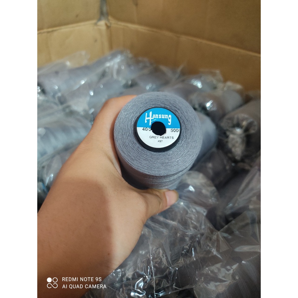 Chỉ may màu xám cuộn 5000m