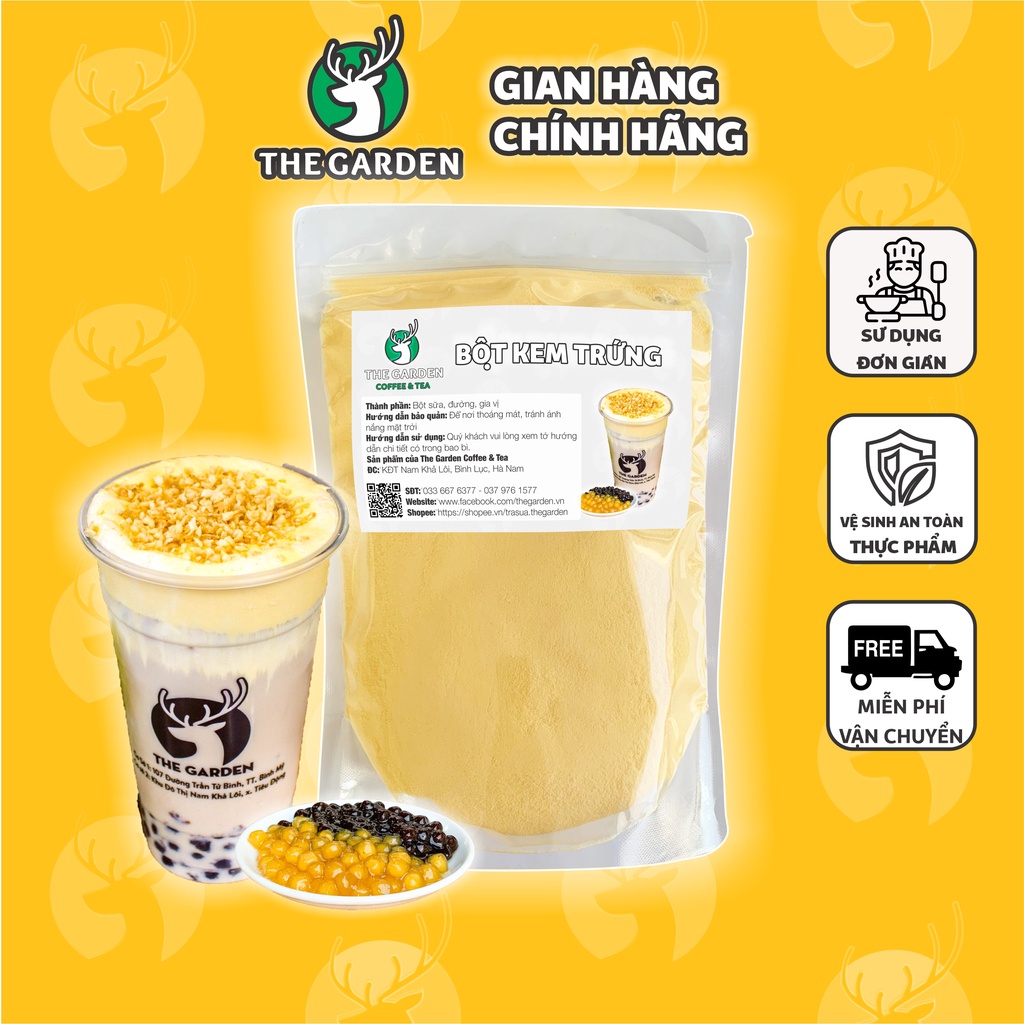 Bột kem trứng The garden thơm ngon vị chuẩn gói 1 kg0