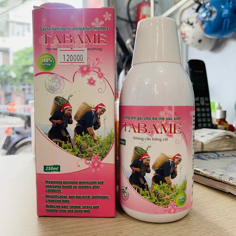 XÔNG TẮM GỘI SAU SINH TABAME 250ml