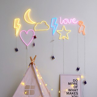 ĐÈN NEON ĐÁM MÂY CÓ 2 MÀU, CHẤT DÀY ĐẸP (ẢNH THẬT)