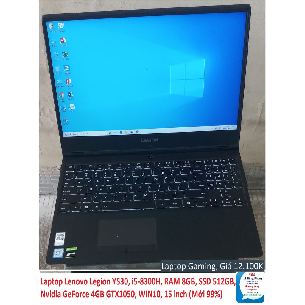 Laptop Lenovo Legion Y530, i5-8300H, RAM 8GB, SSD 512GB, Nvidia GeForce 4GB GTX1050, WIN10, 15 inch (Mới | BigBuy360 - bigbuy360.vn