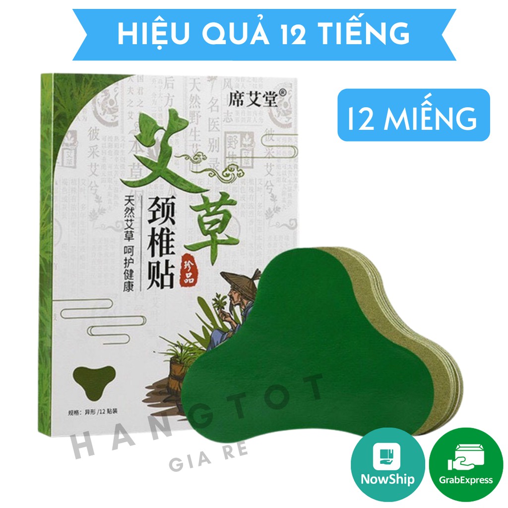 💖Hộp 12💖Miếng Dán Vai Gáy Đông Y Thảo Dược Giảm Đau Nhức Trong 12h Liên Tục