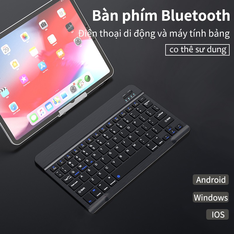 Bàn phím bluetooth không dây MiniV750B hỗ trợ Android Apple IOS iPad siêu mỏng chất lượng cao