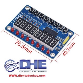Module màn hình led 7 đoạn kỹ thuật số tm1638 + bàn phím