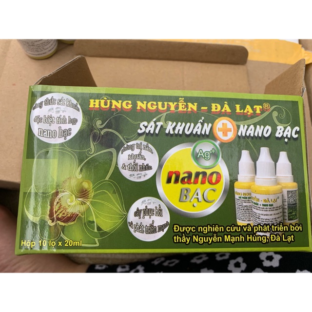 1LỌ CHẾ PHẨM SÁT KHUẨN + NANO BẠC (HÙNG NGUYỄN ĐÀ LẠT)