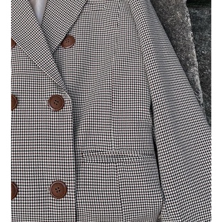 Blazer kẻ nâu Đỗ Hà A02