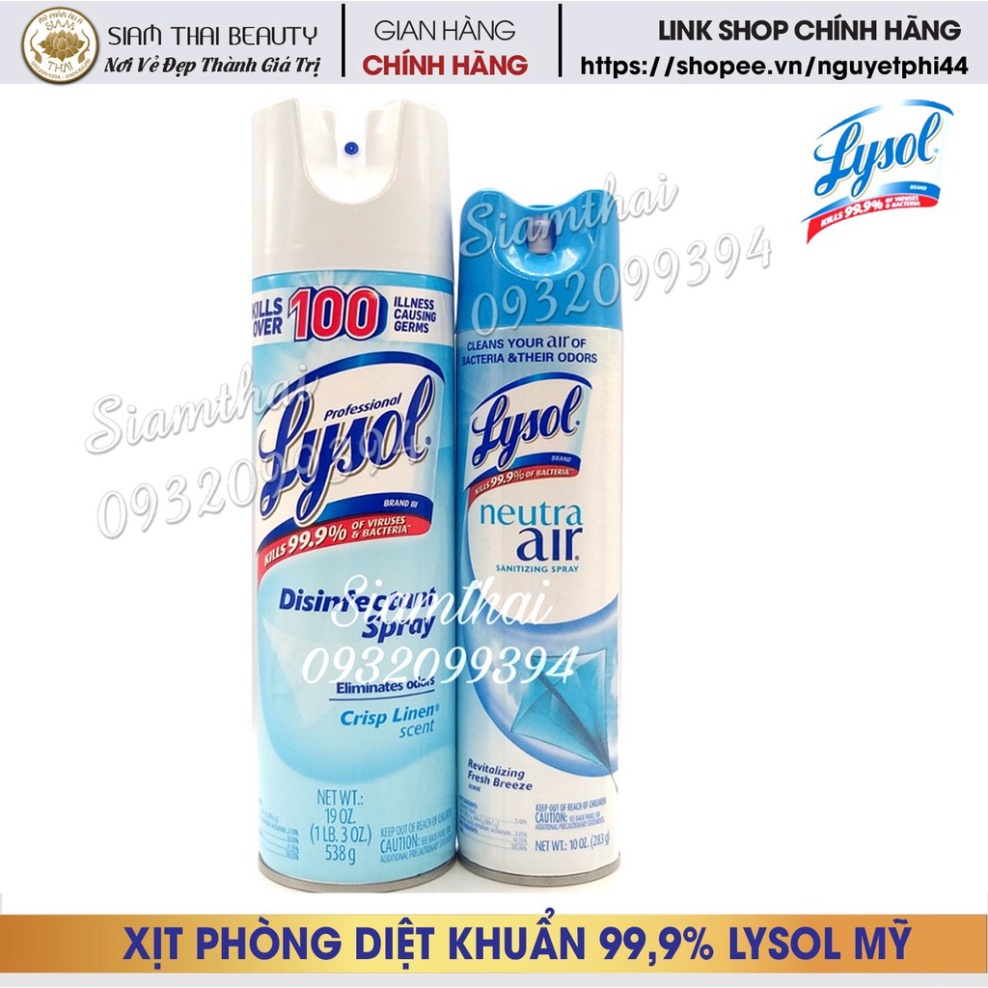 Xịt phòng diệt khuẩn Lysol Của Mỹ (538g)