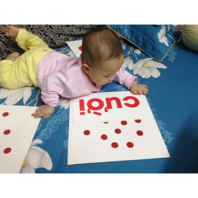 Bộ thẻ học thông minh cho bé sơ sinh Flashcard loại to khổ A5 đồ chơi giáo dục sớm cho trẻ từ 0 đến 6 tuổi