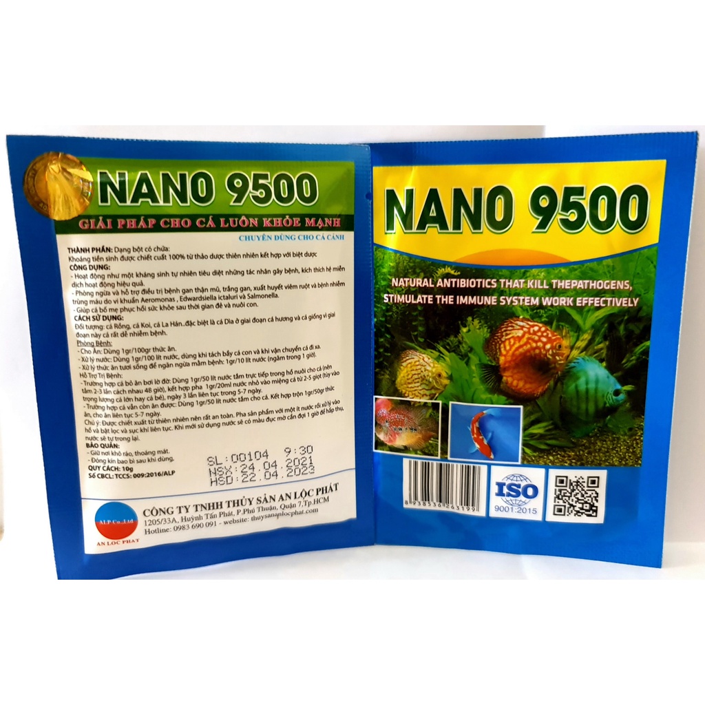 Men Tiêu Hóa Anti Bio. Vi Sinh Mai Việt. Nano 9500 Cá Khoẻ Cho Cá Cảnh
