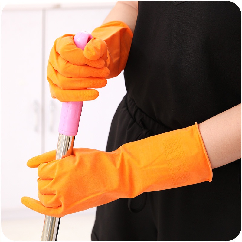 Găng Tay Rửa Bát Cao Su Hàng Dày Chất Lượng Cao - Bao Tay Rửa Chén Nhà Bếp Chọn Size