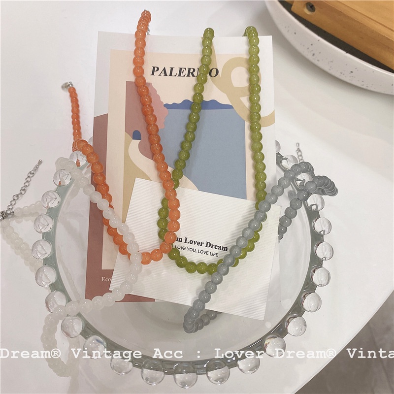 Vòng Cổ Chuỗi Hạt Trong Suốt Phong Cách Hàn Quốc 19A1261