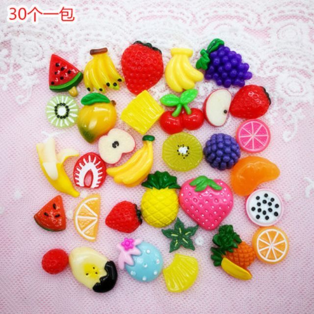 5 Charm slime ngẫu nhiên phụ kiện trang trí, chụp ảnh,dán ốp điện thoại