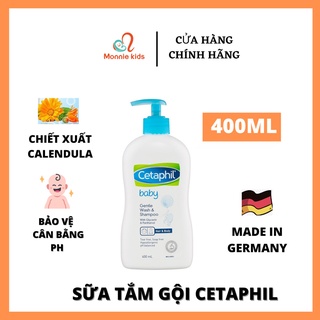 Sữa tắm gội toàn thân CETAPHIL BABY GENTLE WASH & SHAMPOO 400ml
