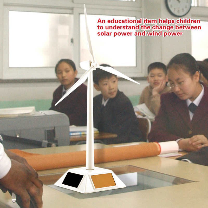 【Shop Recommendation】Solar Powered Wind Mill Model Desktop Decor Craft Kids Children Education Learning Toy