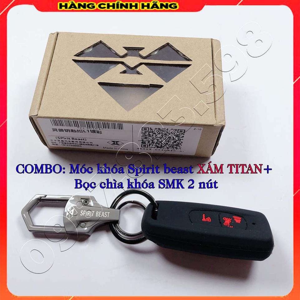 ★ ( COMBO 2 Món SH350i ) Bọc Chìa Khóa Silicon Smartkey SH 350 và Móc Chìa Khóa Spirit beast Chính Hãng ★