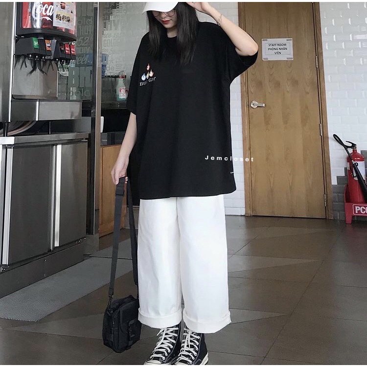 Áo Phông Nam Nữ Tay Lỡ Form Rộng Đẹp Giá Rẻ Cổ Tròn Màu Đen / Áo Phông Unisex ATS4 | BigBuy360 - bigbuy360.vn