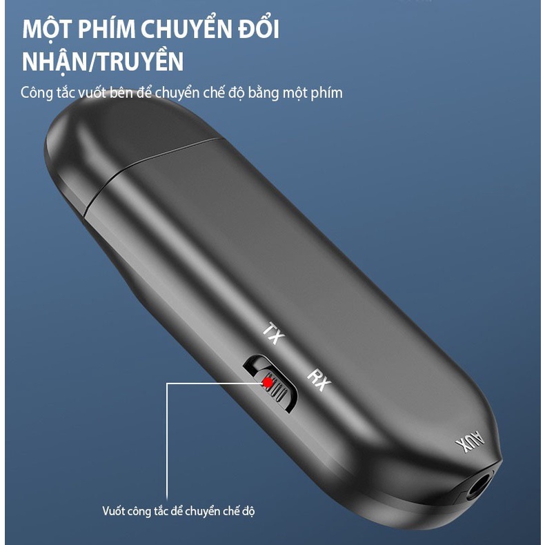 BỘ THU PHÁT KHÔNG DÂY BLUETOOTH 5.0 T13 TỪ ĐIỆN THOẠI QUA LOA, ÂM LY - MÁY TÍNH, TIVI QUA LOA, TAI NGHE