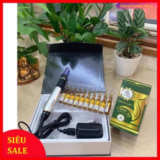 Trọn Bộ Cấy Tảo Nano Gồm Máy Dr Pen A1 Không Tích Điện + Tảo Xoắn Vĩnh An+ 10 VITAMIN C + 5 KIM NANO