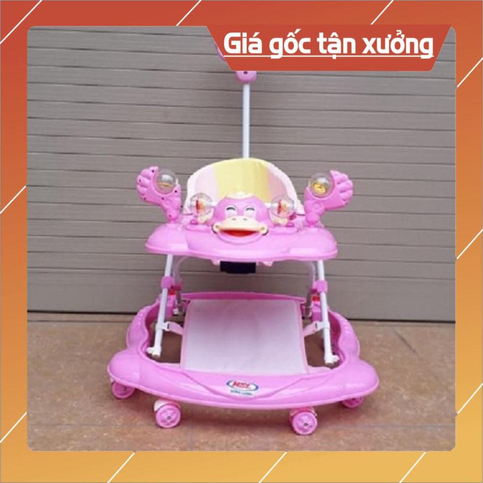 Xe tập đi Con vịt Song Long (Có nhạc + để chân + tay đẩy)- màu cho bé gái, - màu ngẫu nhiên