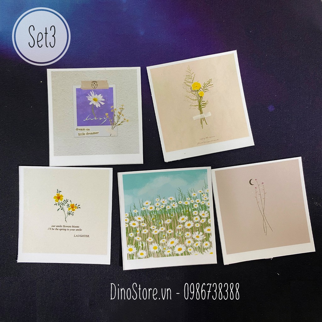 In ảnh, rửa ảnh Set thiệp postcard có sẵn  decor trang trí phòng cực xinh - Dinostorevn