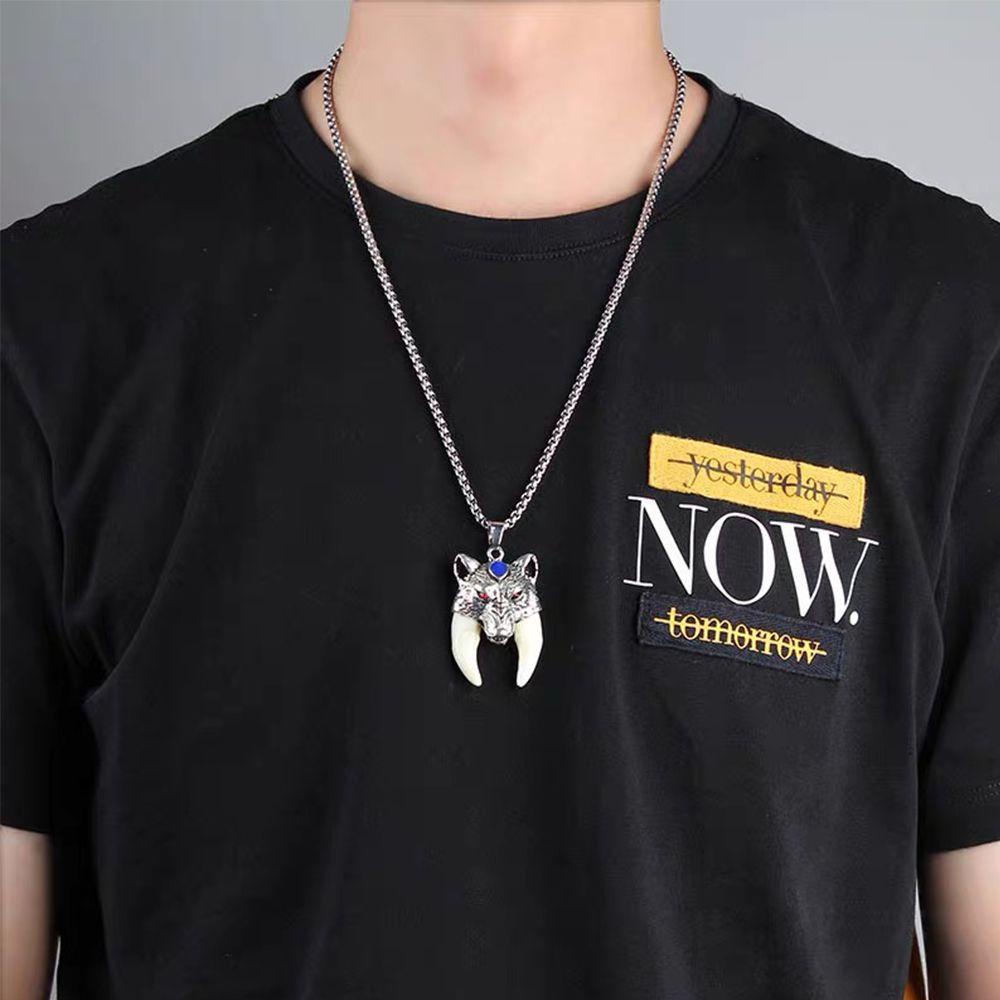 Vòng cổ Thép Không Gỉ Mặt Hình Boar Độc Đáo Phong Cách Boho Cho Nam