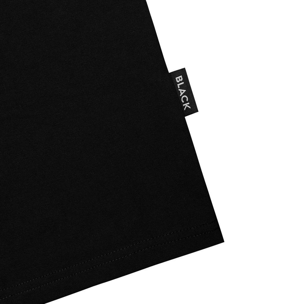 Áo thun tay lỡ Black Grey x Four Basic What do we eat today Black T302