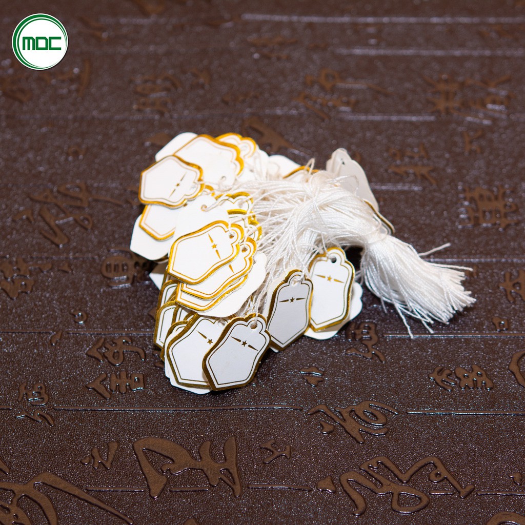 Mộc - combo 100 tag giấy viền xám viền vàng viền ánh đỏ viền xanh dương