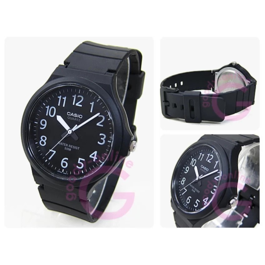 Đồng hồ nam dây nhựa Casio chính hãng Anh Khuê MW-240-1BVDF