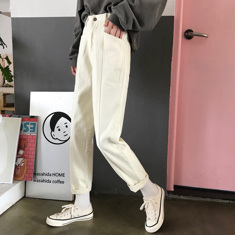 QUẦN ỐNG SUÔNG ULZZANG LƯNG CAO