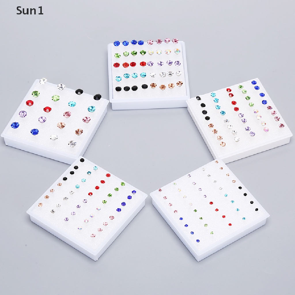 Set 10 / 20 Đôi Bông Tai Đính Đá Thời Trang Dành Cho Nữ