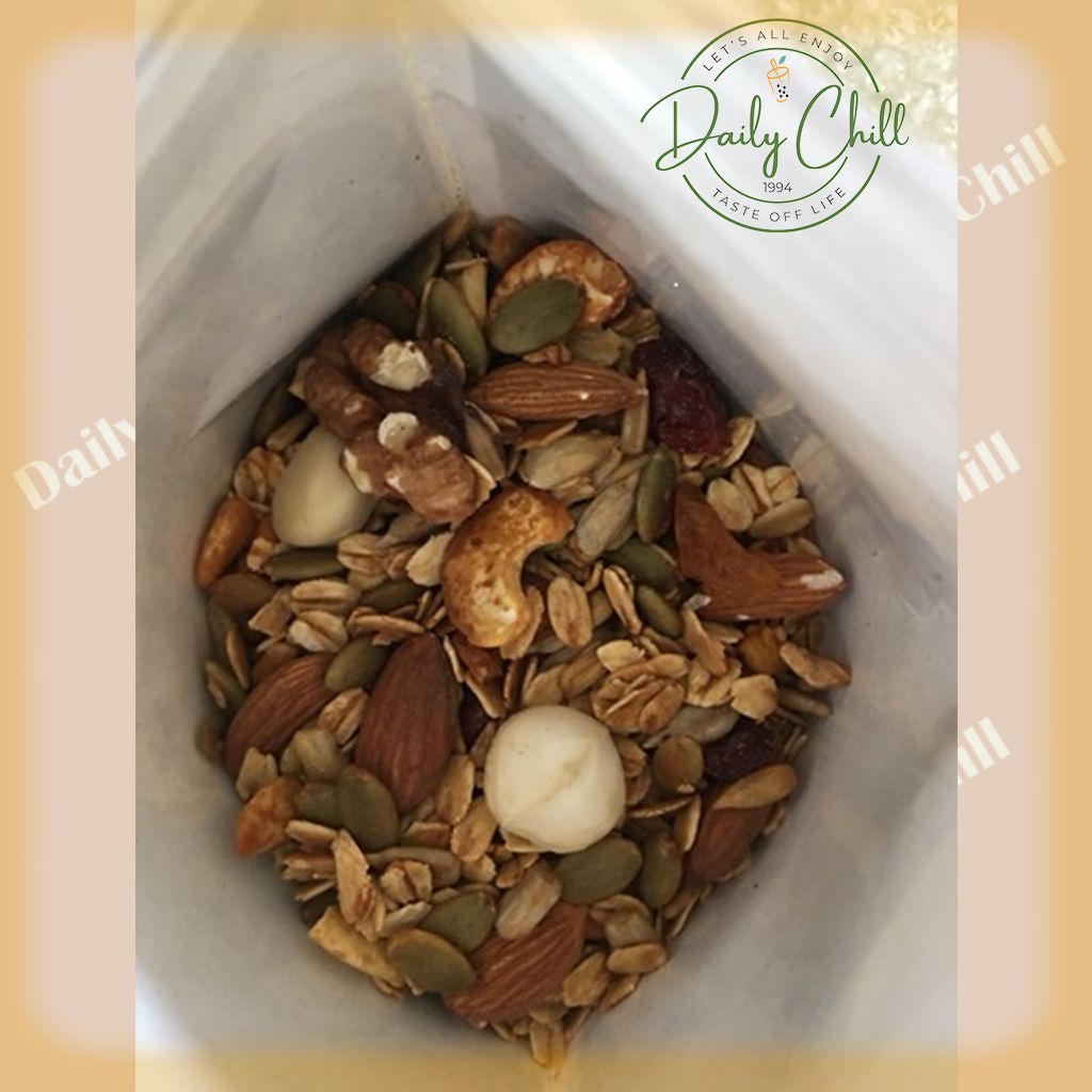 Granola siêu Hạt - Daily Chill 500gr, Hạt Dinh Dưỡng, Ngũ Cốc Ăn Kiêng Cao Cấp