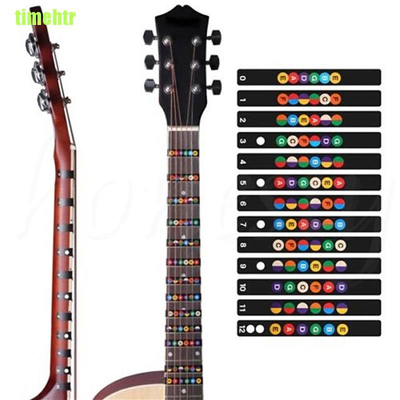 Decal dán cần đàn guitar đánh dấu nốt nhạc