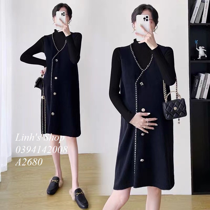 Set Áo Váy Len Lịch Sự Sang Trọng Cao Cấp A2680