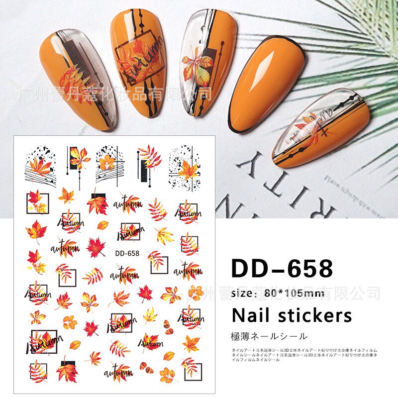 Sticker dán móng hình hoa mới