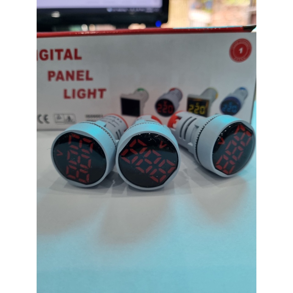 Đèn báo vôn, đèn báo hiển thị điện áp phi 22mm