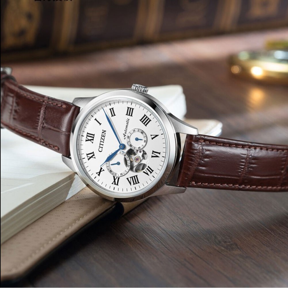Đồng Hồ Nam Citizen Dây Da NP1020-15A - Mặt Trắng (Sapphire)