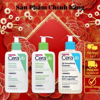 Sữa rửa mặt cerave dịu nhẹ 236ml chính hãng - abu